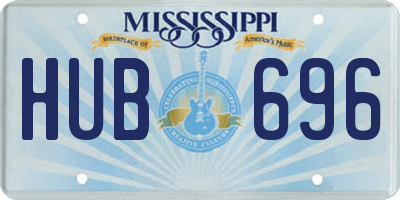 MS license plate HUB696