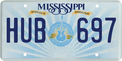 MS license plate HUB697