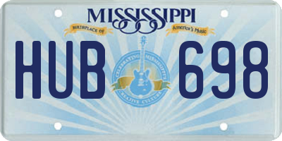 MS license plate HUB698