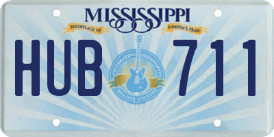 MS license plate HUB711