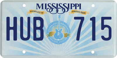 MS license plate HUB715