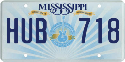 MS license plate HUB718