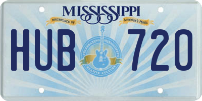 MS license plate HUB720