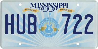 MS license plate HUB722