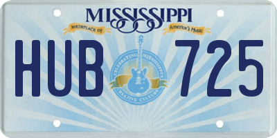 MS license plate HUB725