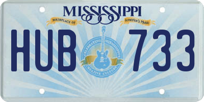 MS license plate HUB733