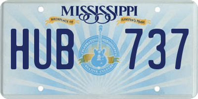 MS license plate HUB737