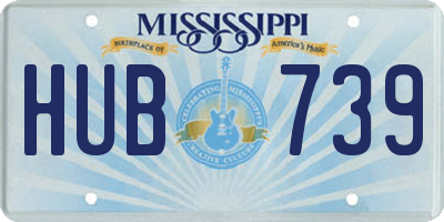 MS license plate HUB739
