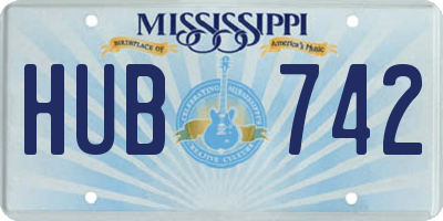 MS license plate HUB742