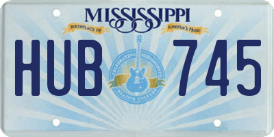 MS license plate HUB745