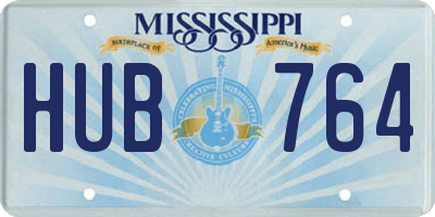MS license plate HUB764