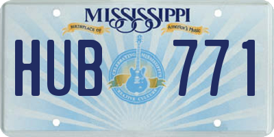MS license plate HUB771