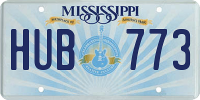 MS license plate HUB773