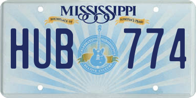 MS license plate HUB774