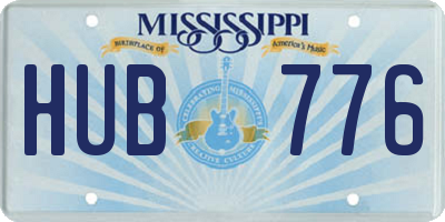 MS license plate HUB776