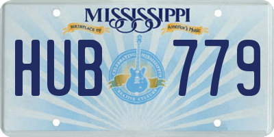 MS license plate HUB779