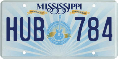 MS license plate HUB784
