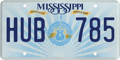 MS license plate HUB785