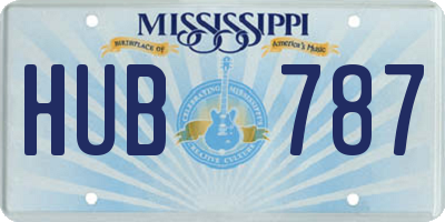 MS license plate HUB787