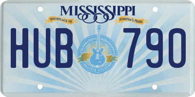 MS license plate HUB790