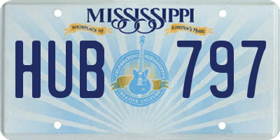 MS license plate HUB797