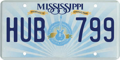 MS license plate HUB799