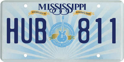MS license plate HUB811