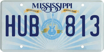 MS license plate HUB813