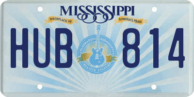 MS license plate HUB814