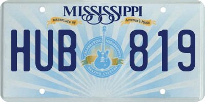 MS license plate HUB819