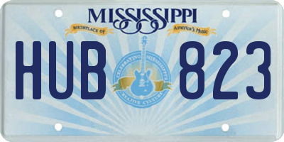 MS license plate HUB823