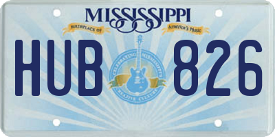 MS license plate HUB826