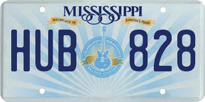 MS license plate HUB828