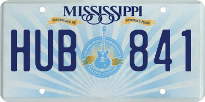 MS license plate HUB841