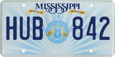 MS license plate HUB842