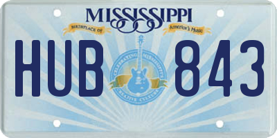 MS license plate HUB843