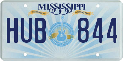 MS license plate HUB844
