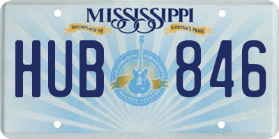 MS license plate HUB846