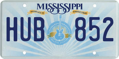 MS license plate HUB852