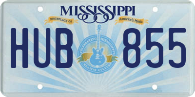 MS license plate HUB855