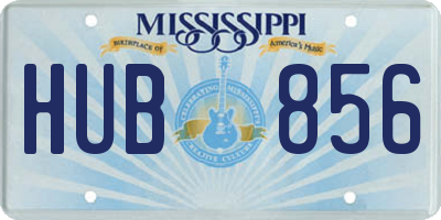 MS license plate HUB856