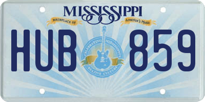 MS license plate HUB859
