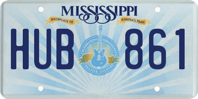 MS license plate HUB861