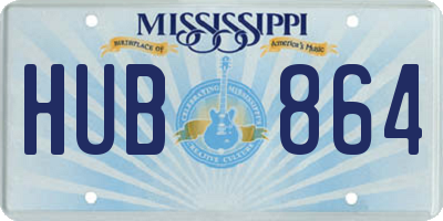 MS license plate HUB864