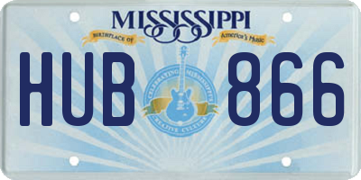 MS license plate HUB866