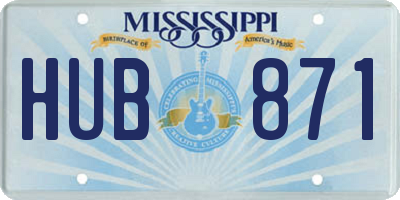MS license plate HUB871