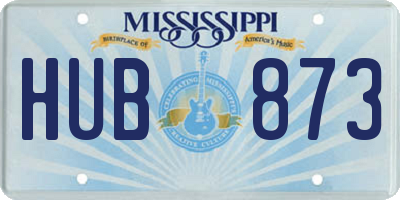 MS license plate HUB873