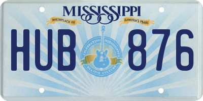 MS license plate HUB876