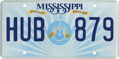 MS license plate HUB879