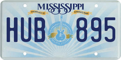 MS license plate HUB895